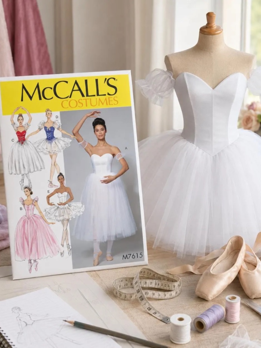 NEW McCalls M7615 Ballet Costume Sewing Pattern Ballerina Tutu Size 6-14